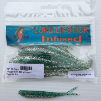 Emerald Ice 25 or 10pk Infused Split Tail Minnows
