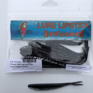 Silver pepper Shiner 10 or 25pk Infused Split Tail Minnows