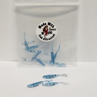 1in Infused Mini Split Tail Minnows 12 Pack - Blue Ice