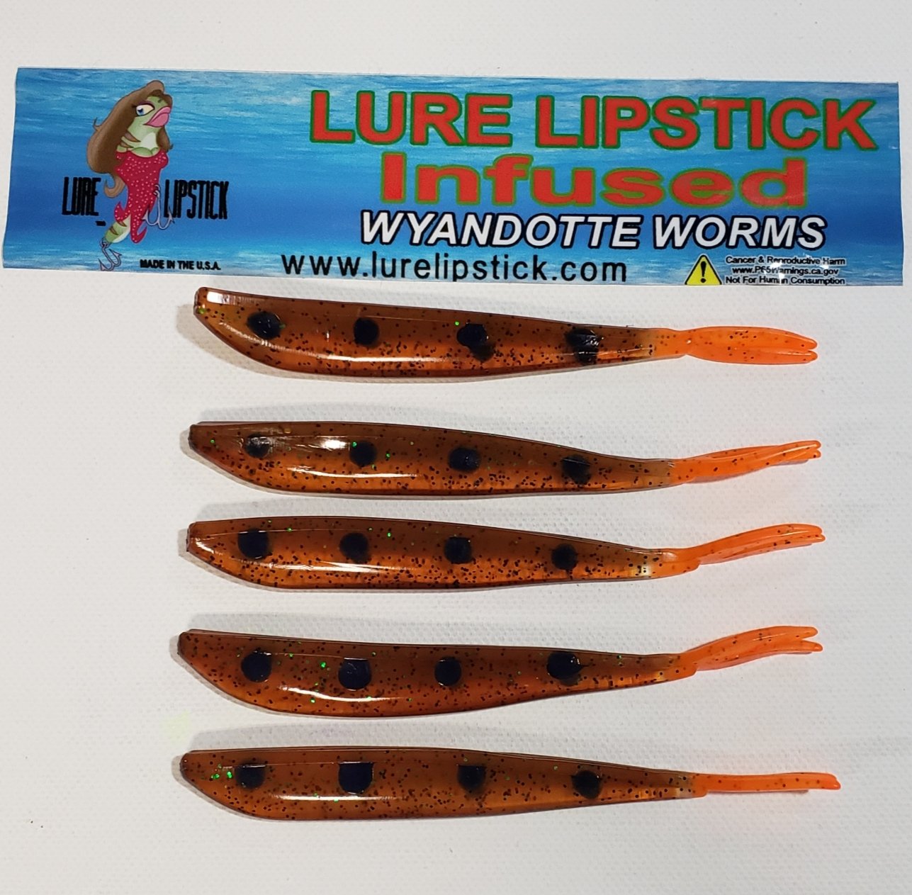 4in 5 Pack Custom Infused Split Tail - Firetail Goby Blue Spot