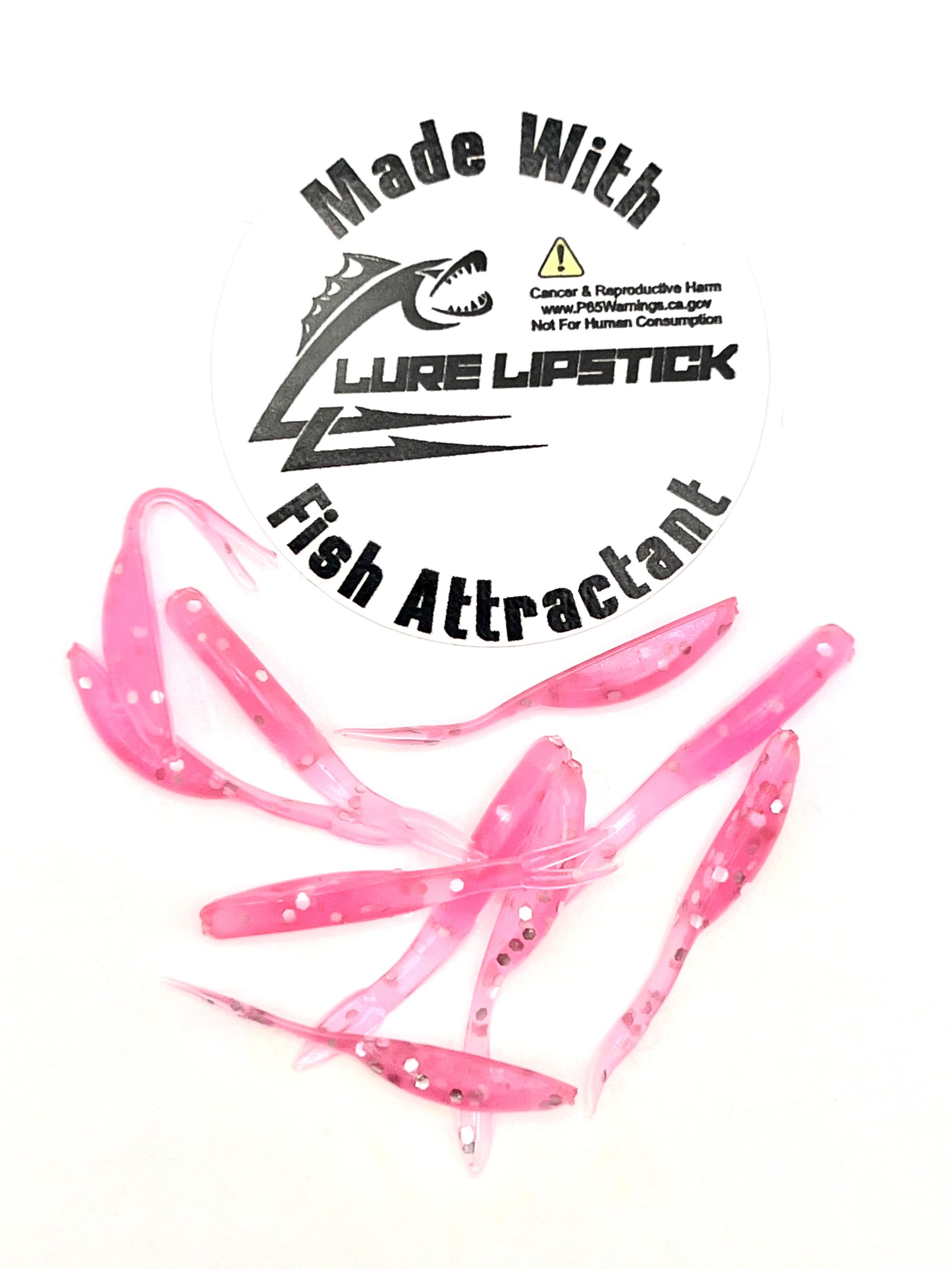 Infused 1 inch Mini Split Tail Minnows 10 Pack – Pink Ice – Lure Lipstick