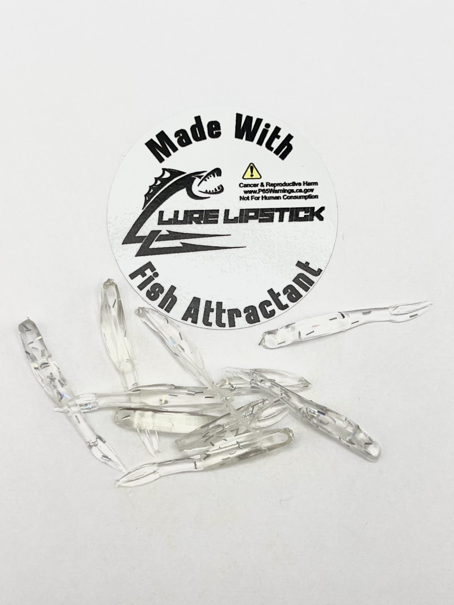Infused 1 inch Mini Split Tail Minnows 10 Pack- Clear Ice