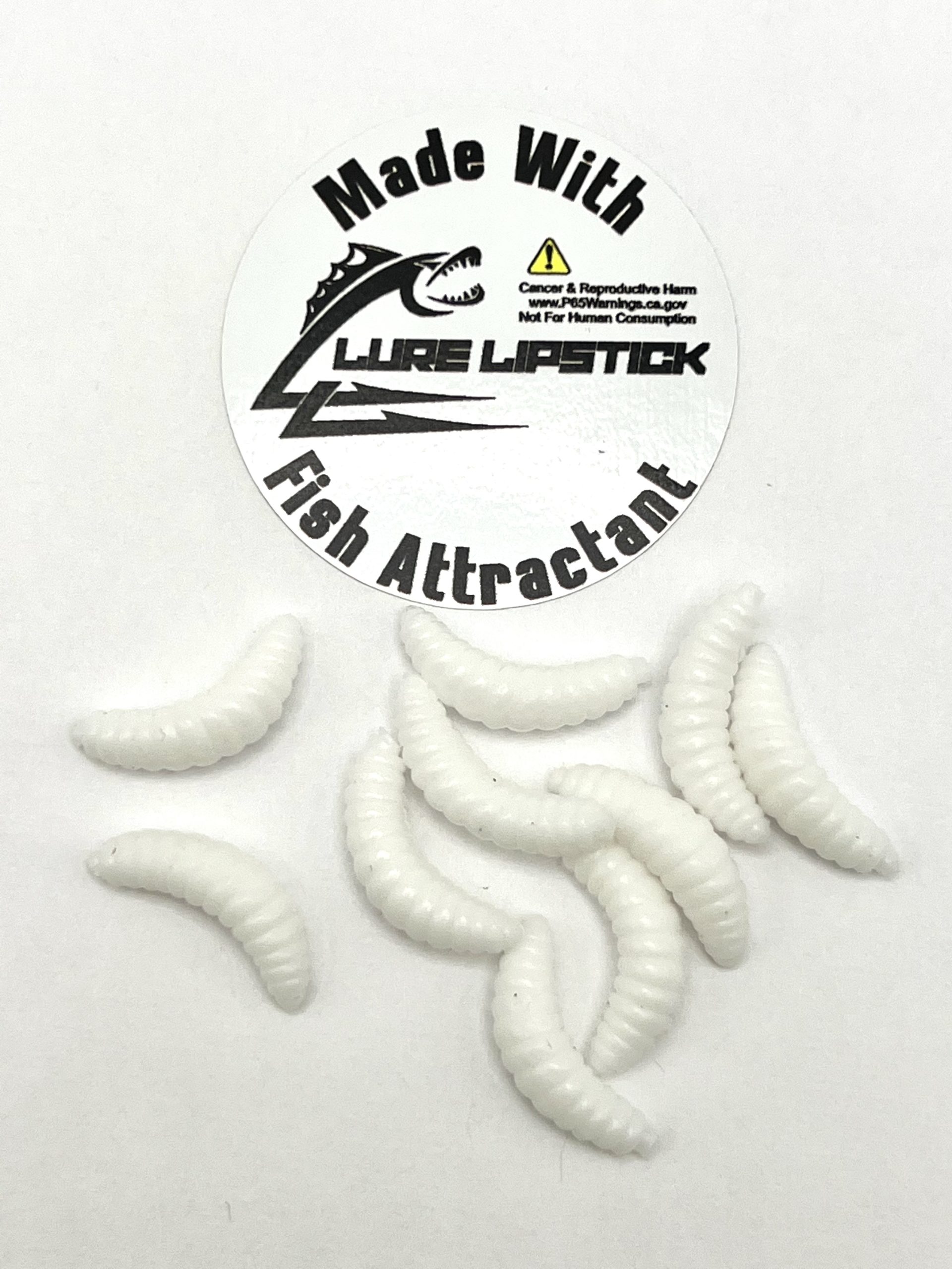 Infused Wax Worms 10 Pack – White – Lure Lipstick