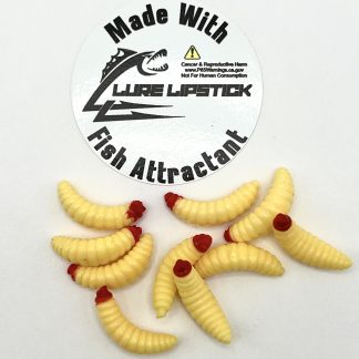 Infused Wax Worms 10 Pack - Natural Red Tip