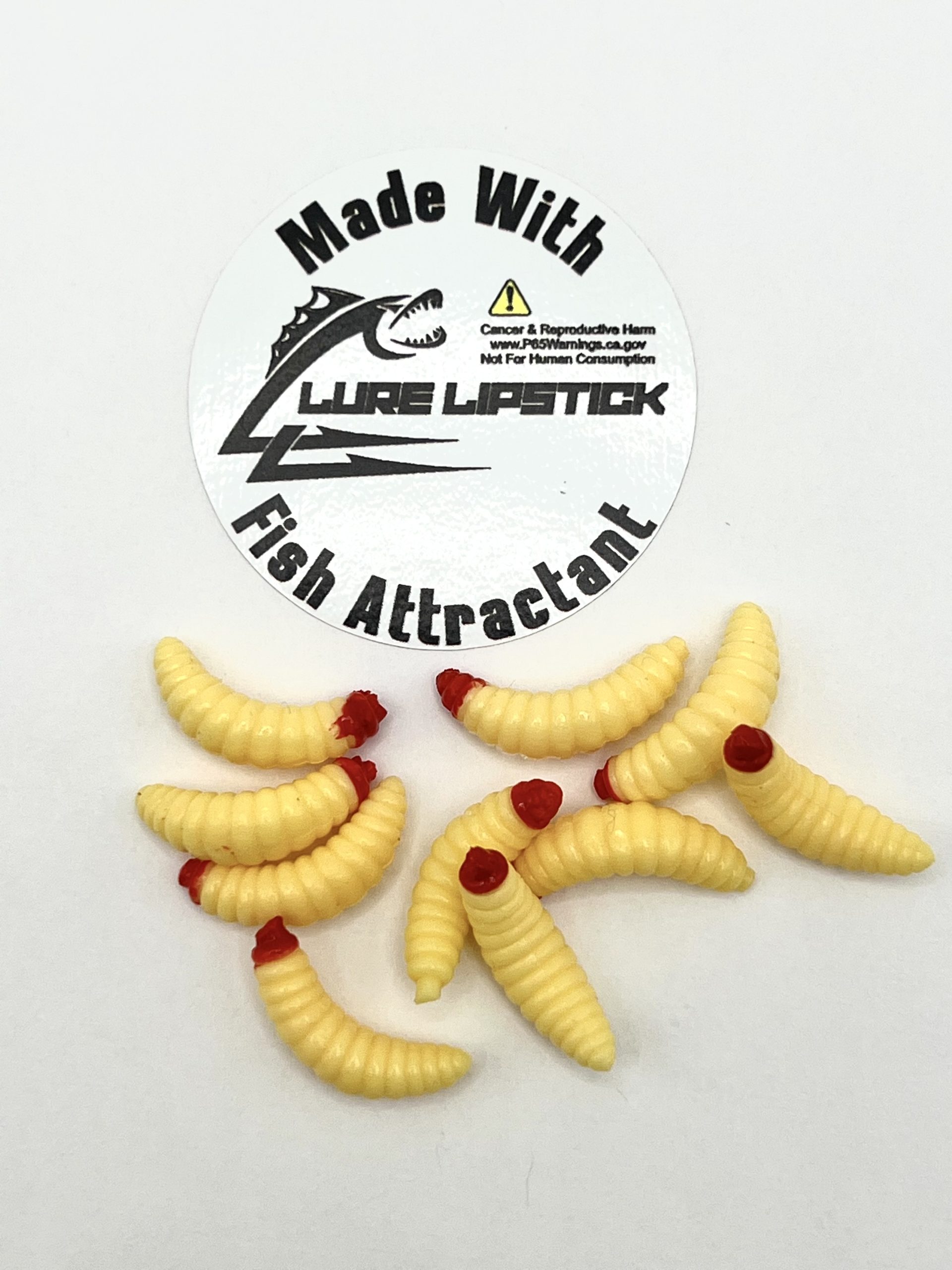 Infused Wax Worms 10 Pack – Natural Red Tip – Lure Lipstick