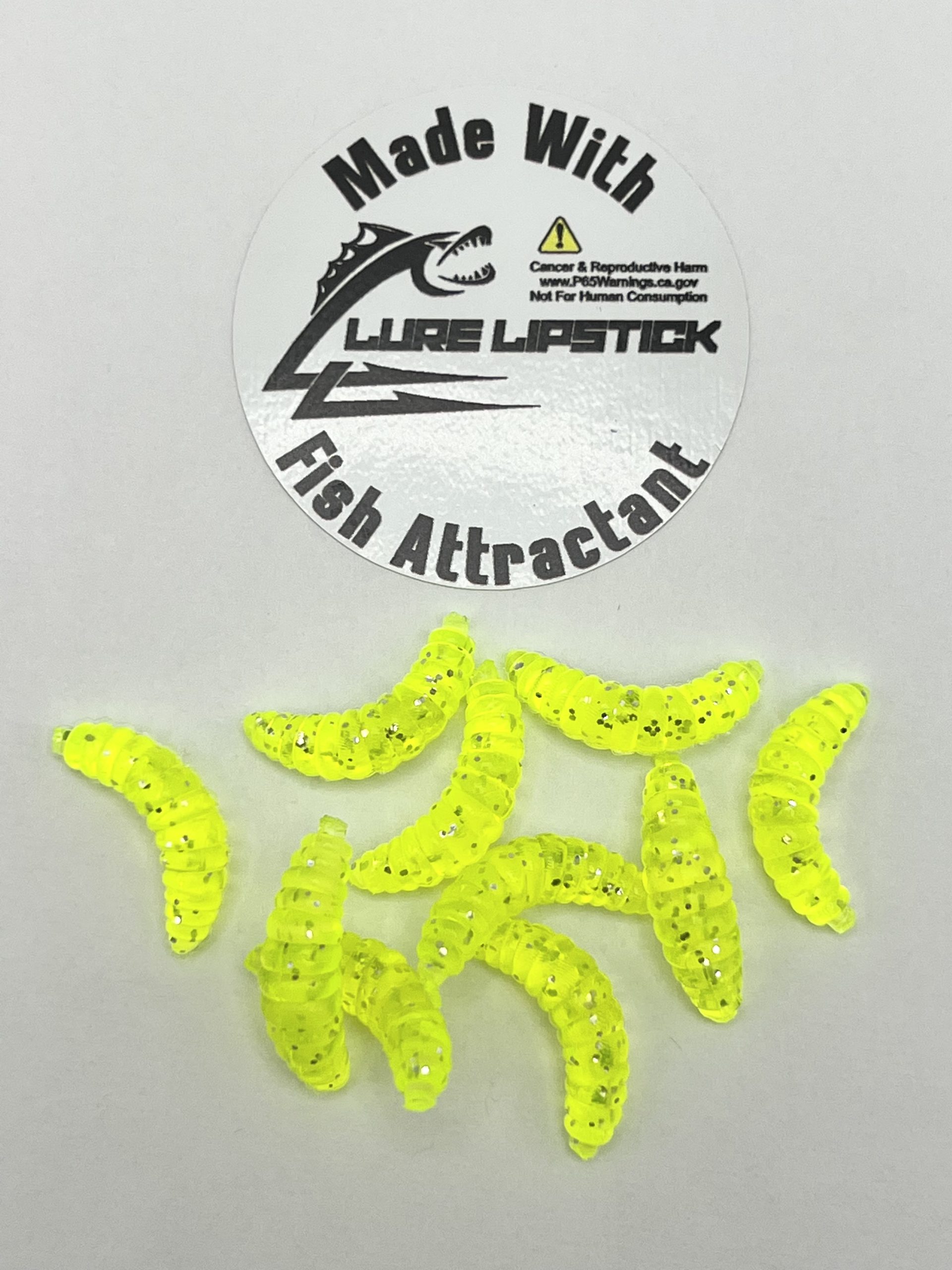 Infused Wax Worms 10 Pack Chartreuse Sparkle