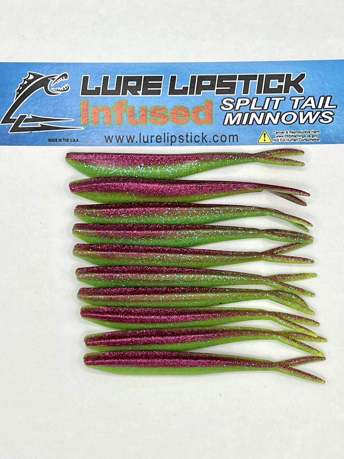 4-in-10-pack-split-tail-minnows-pimp-daddy-lure-lipstick