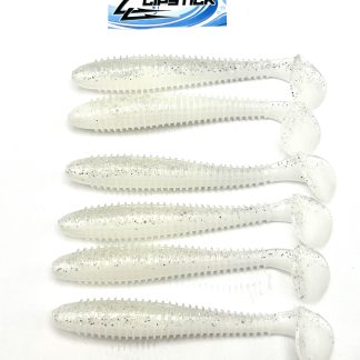 3.8 INCH PRO SWIMMER PADDLE TAILS - QTY 6- PEARL SHINER