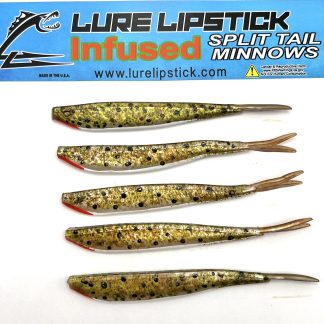 4 INCH 5 PACK CUSTOM SPLIT TAIL MINNOW - GOBY NATURAL TAIL
