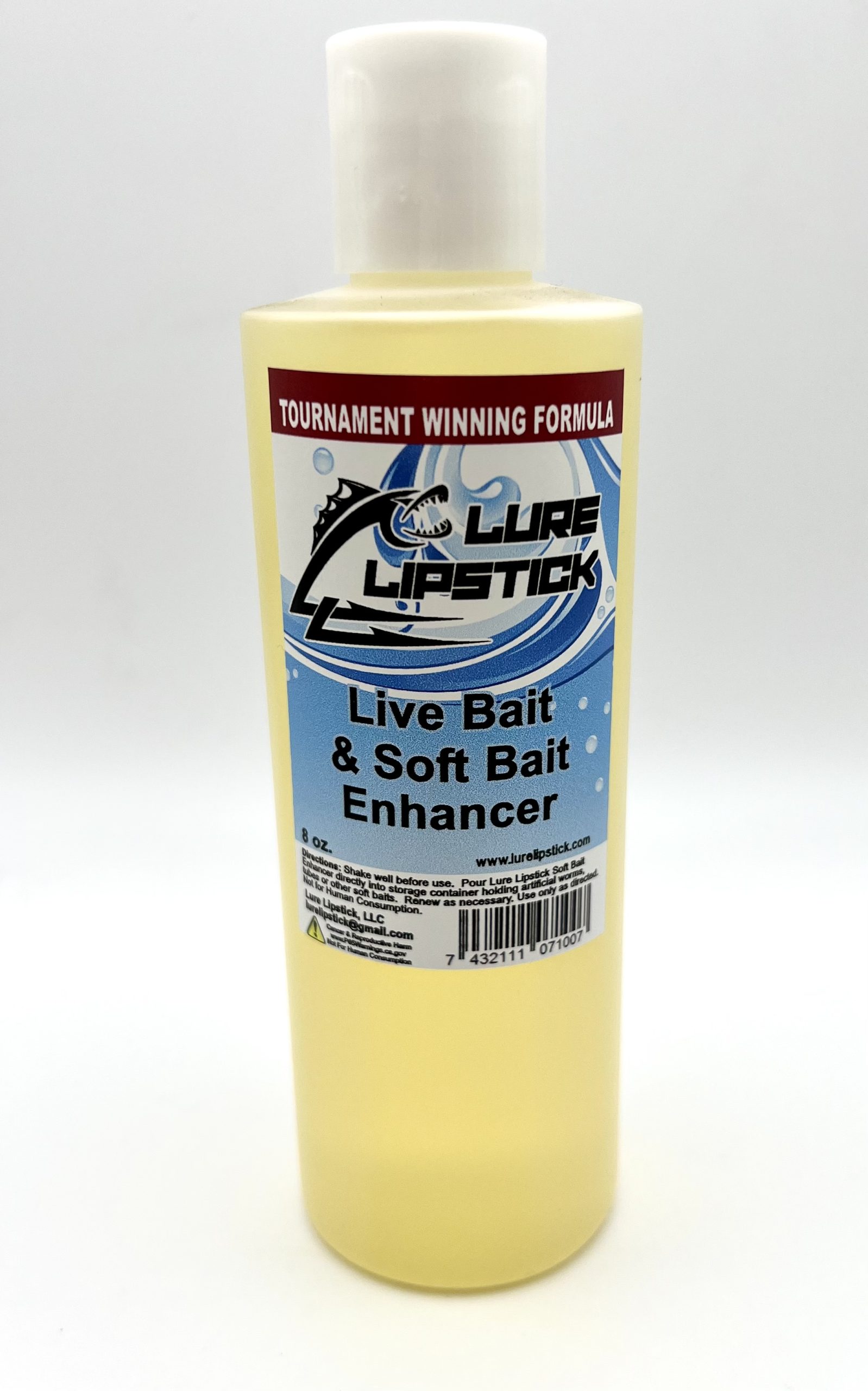 Lure Lipstick – Soft Bait Enhancer- Original Formula All Species – 8oz  Bottle – Lure Lipstick