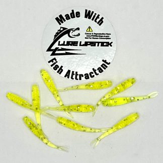 Infused 1.25 inch Mini Fork Worms - Neon Yellow