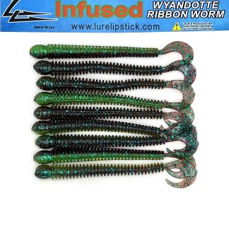 4 Inch 10 Pack Infused Custom Wyandotte Ribbon Worms - Sour Grape