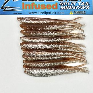 4 in 20 Pack Infused Split Tail Minnows - Root Beer