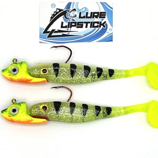Shad Walleye Ready Rigs- 2 Pack- Chartreuse Ice Perch