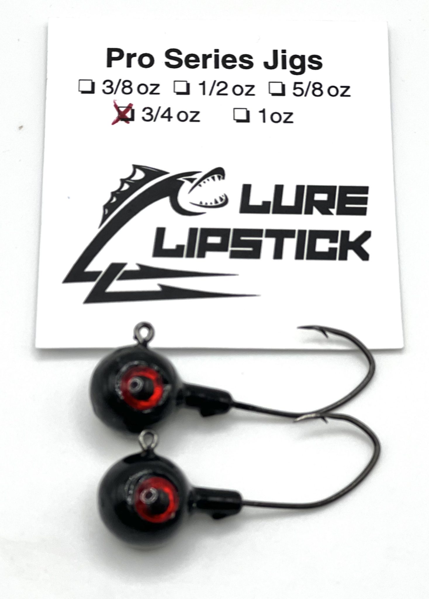 Round Ball Jigs with Eyes- Black 3/4oz – Lure Lipstick