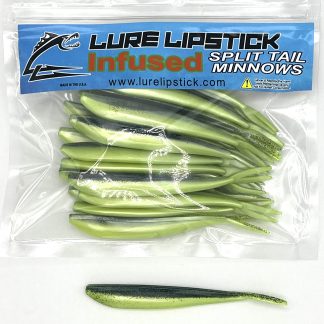 4 Inch 25 Pack Scented Split Tail Minnows- Hangover