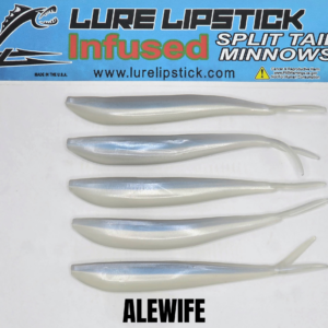 Lure Lipstick Split Tail Minnows – 4" Scented Soft Plastics (5-Pack)