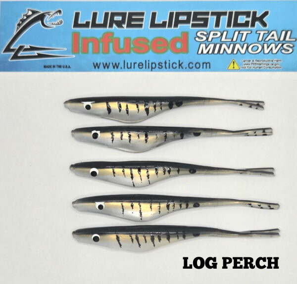 Log Perch 4” FFS Jerk Shad Minnow (5 Pack)