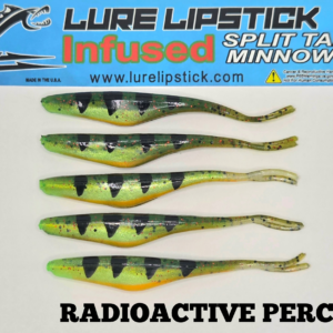 Radioactive Perch 4” FFS Jerk Shad Minnow (5 Pack)