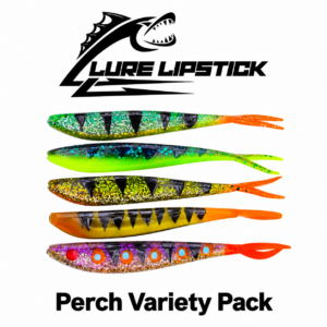 Lure Lipstick Perch Variety Pack – 4" Hand Painted Split Tails
