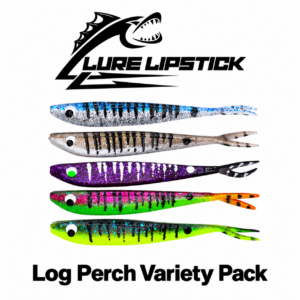 Lure Lipstick Logperch Variety Pack – 4" Hand Painted Split Tails
